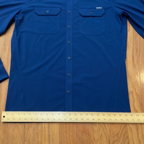 Eddie Bauer Navy Blue Long Sleeve Size Tall Large Adjustable Sleeve length - Picture 8 of 12